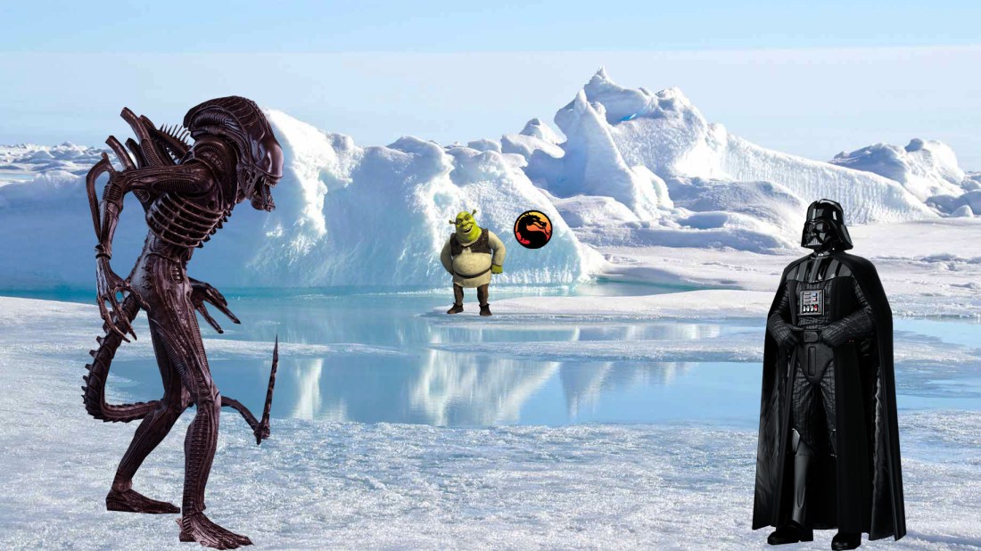 Darth Vader vs. The Xenomorph (feat. Shrek as the referee)